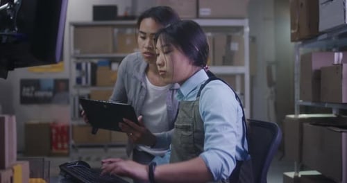 Women Working in a Distribution Center