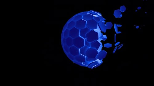 Blauer hexagonaler Ball
