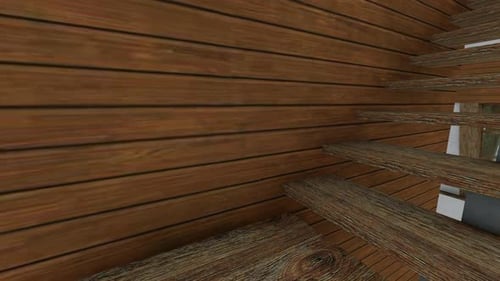 Modern House Interior Walkthrough Animation with Lake and Mountain View