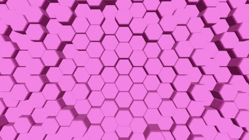Animated Geometric Hexagon Pattern Waving Loop Background