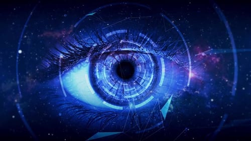 4K Digital eye zoom with green screen