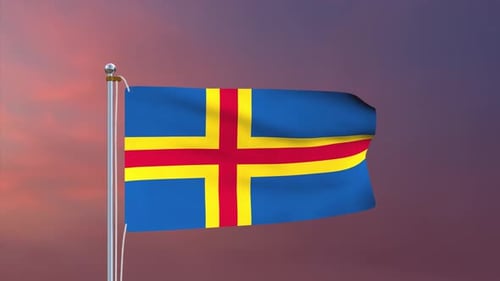 Aland Flag 4k
