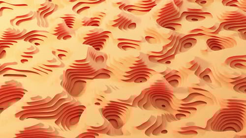 Wave pattern paper cut background