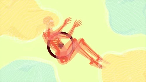 Anatomie 4K d'un homme faisant des situps