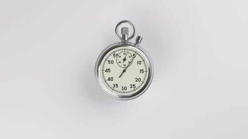 Shiny Stopwatch Ticking, Tracking Time Passing