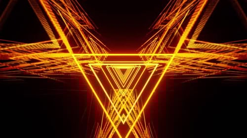 Golden Neon Show For Party Background Vj Loop HD