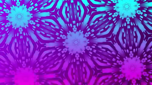 Abstract Glowing Radial Kaleidoscope Background Loop