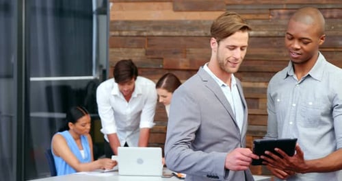 Group of business executive working in office