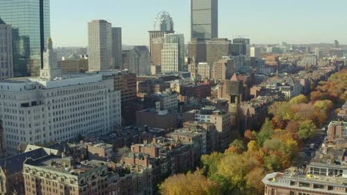 Pulling away from Boston's Back Bay