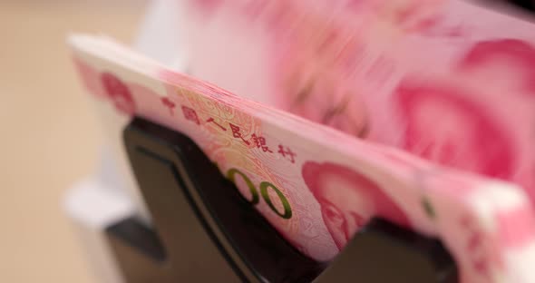 Money Counting Machine for Rmb , Stock Footage ft. banknote & chinese ...