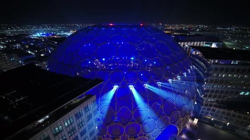 Aerial view of Dubai Expo 2020, United Arab Emirates.