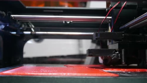 Close Up of a 3D Printer in Operation