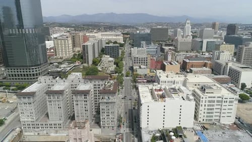 Aerial view in the city Los Angeles