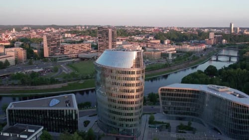 Aerial View of Modern City Buildings