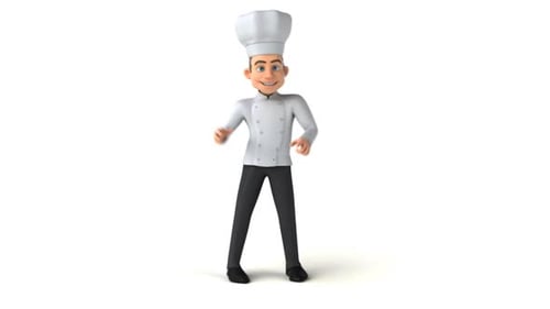 Animated 3D Chef Character Performing Various Gestures
