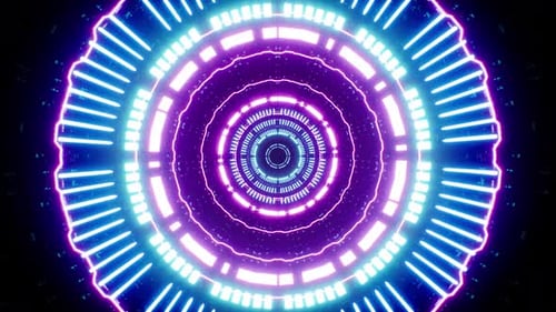 Abstract Glowing Scifi Portal Loop 4K