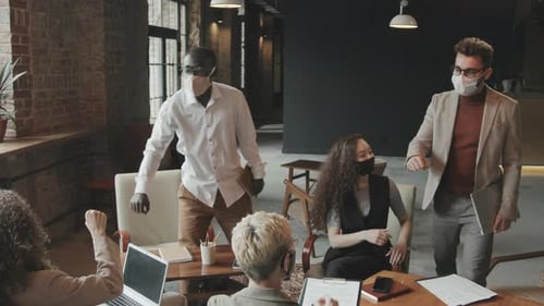 Diverse Business Team Meeting in Modern Office