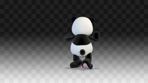 Cute 3D Panda Character Dancing Loop Animation