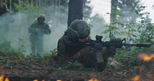 Special Forces Soldiers in Action