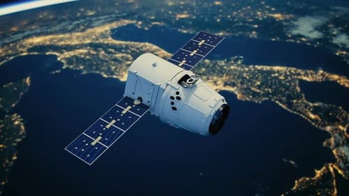 Satellit über Erde