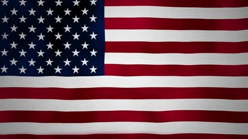 Realistic Waving American Flag Seamless Loop Animation