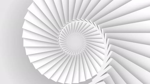 White Spiral Stairs Loop