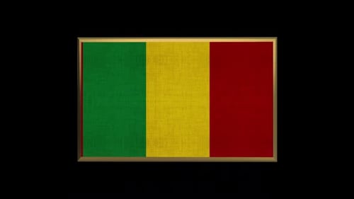 Smooth 3D Rotating Flag with Golden Frame
