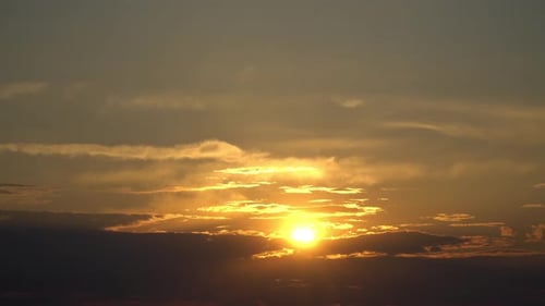 Summer Sunset In Clouds Background