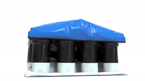 Deflating Bank or Government Building with Flag of Estonia