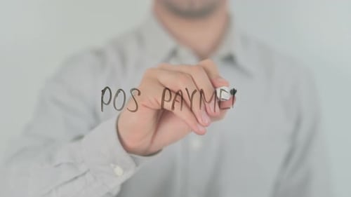 Hand Writing Pos Payment on Clear Screen