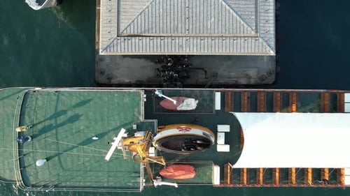 Aerial Drone Ferry Boat