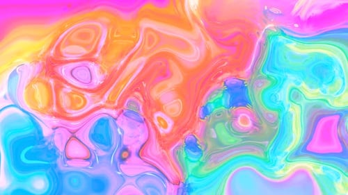 Vibrant Liquid Paint Swirl Abstract Motion Background