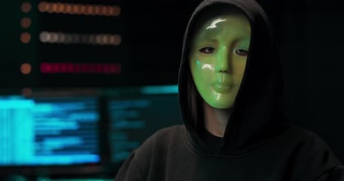 Masked Hacker Coding in the Dark