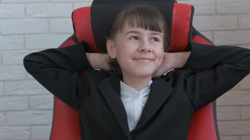 Relax in office chair.