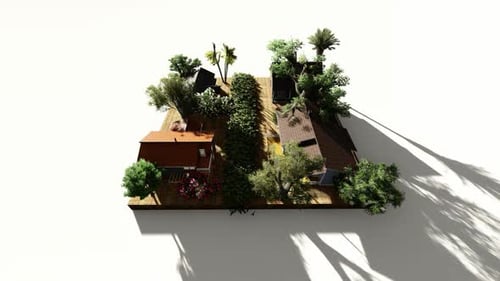 Isometric suburban house