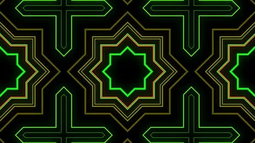 Vibrant Abstract Geometric Lines Kaleidoscope Loop Background