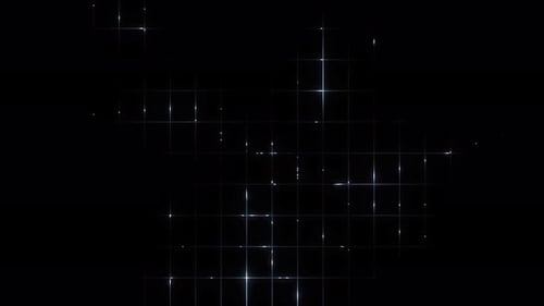 Futuristic Geometric Grid Light Glints Background Loop