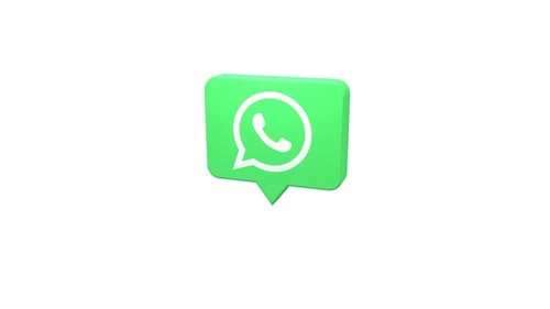 Animated 3D WhatsApp Chat Bubble Icon