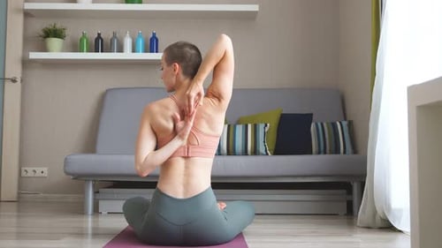 Yoga Position Stretch at Home for Wellness