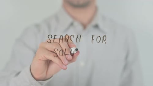 Search For Solution Writing on Screen with Hand