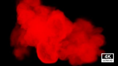 Vibrant Red Fluid Smoke Element for Abstract Designs
