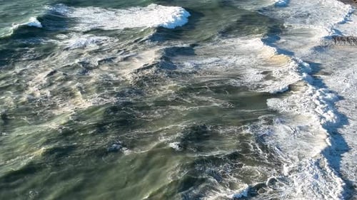 Aerial View Strong Storm Background Turkey Alanya
