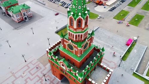 Flying above Kremlin in the Small Green Town