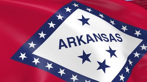 Seamless Loop of the Arkansas State Flag Waving