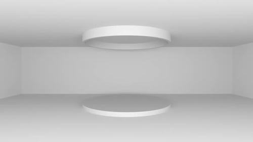 Lampen schalten sich in einem großen, hellen Raum ein