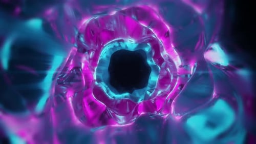 Infinite Fly Inside Abstract Tunnel Loop