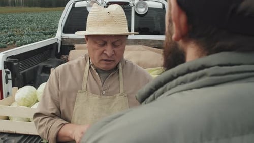 Modern Farmer Selling Vegetables