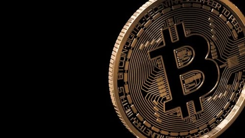 Animated 3D Bitcoin Cryptocurrency Coin Reveal