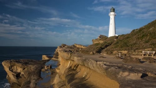 New Zealand Castlepoint lighthouse