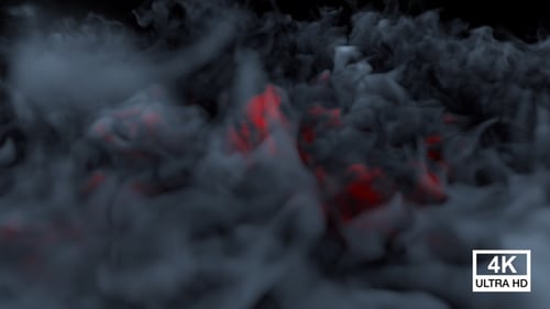 Abstract Fluid Red Smoke Flowing Alpha Channel Transition
